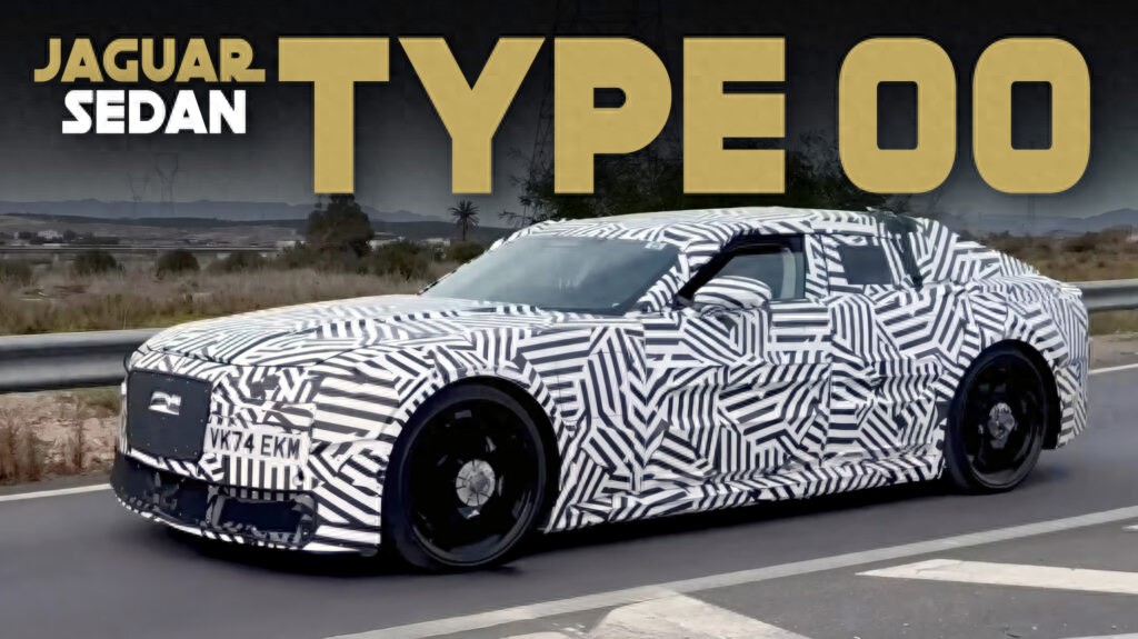 捷豹全新Type 00原型車現身西班牙,這款電動豪華轎車初露真容