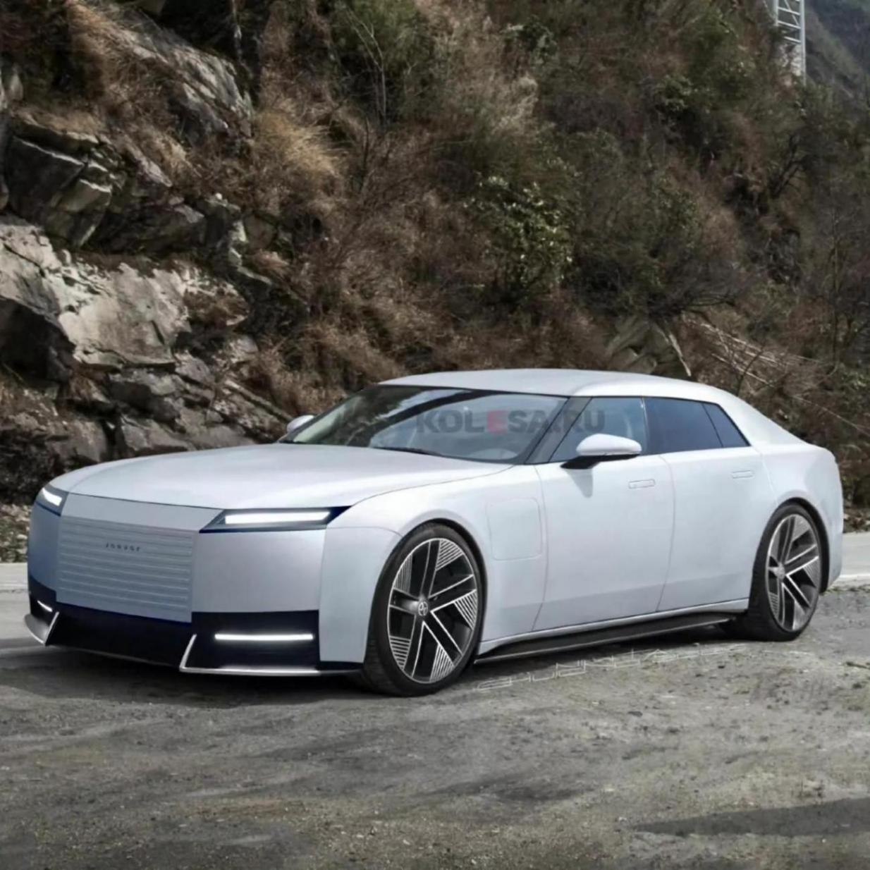 捷豹全新Type 00原型車現身西班牙,這款電動豪華轎車初露真容