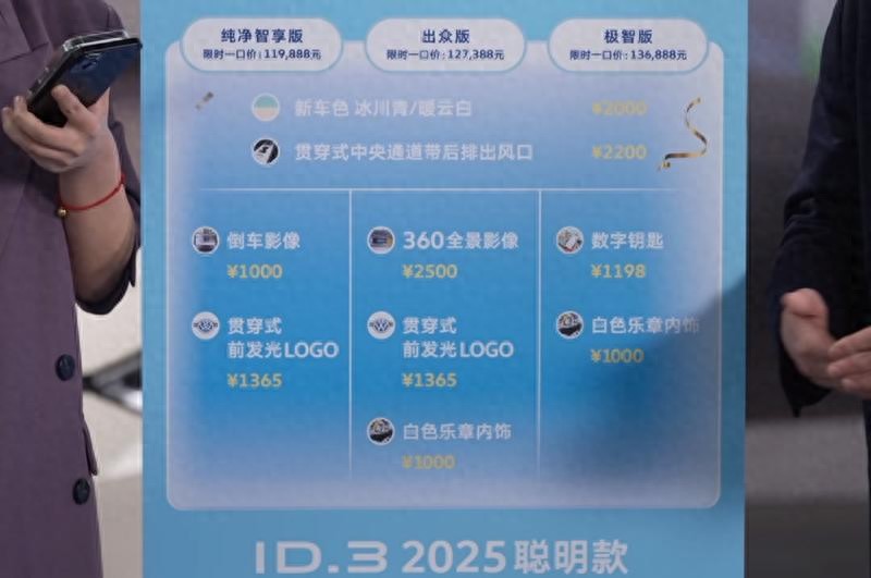 加配不加價,2025款大眾ID.3聰明款上市